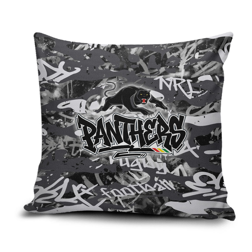 Penrith Panthers Rugby Pillow Cover Graffiti Typography Urban Camo Abstract Street Style