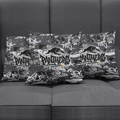 Penrith Panthers Rugby Pillow Cover Graffiti Typography Urban Camo Abstract Street Style