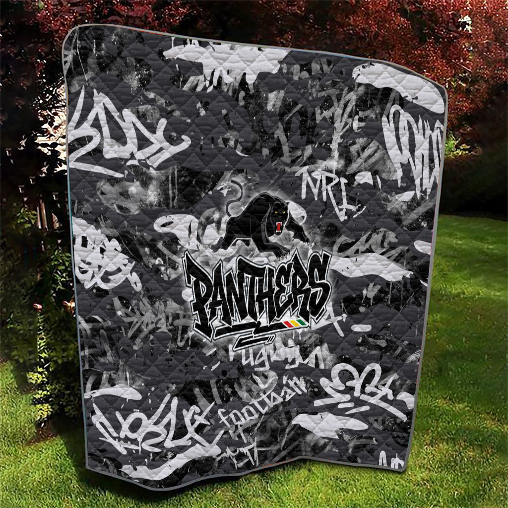 Penrith Panthers Rugby Quilt Graffiti Typography Urban Camo Abstract Street Style