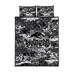 Penrith Panthers Rugby Quilt Bed Set Graffiti Typography Urban Camo Abstract Street Style