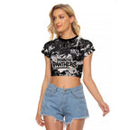 Penrith Panthers Rugby Raglan Cropped T Shirt Graffiti Typography Urban Camo Abstract Street Style