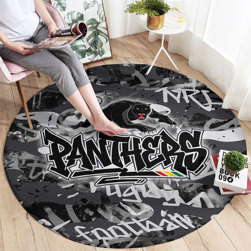 Penrith Panthers Rugby Round Carpet Graffiti Typography Urban Camo Abstract Street Style