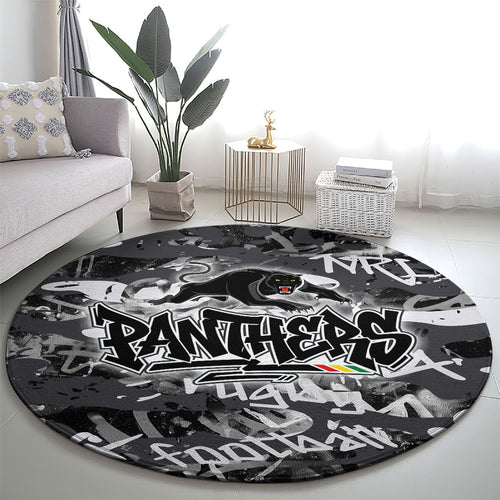 Penrith Panthers Rugby Round Carpet Graffiti Typography Urban Camo Abstract Street Style