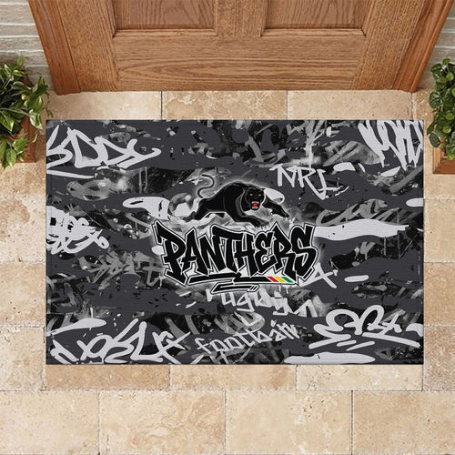 Penrith Panthers Rugby Rubber Doormat Graffiti Typography Urban Camo Abstract Street Style