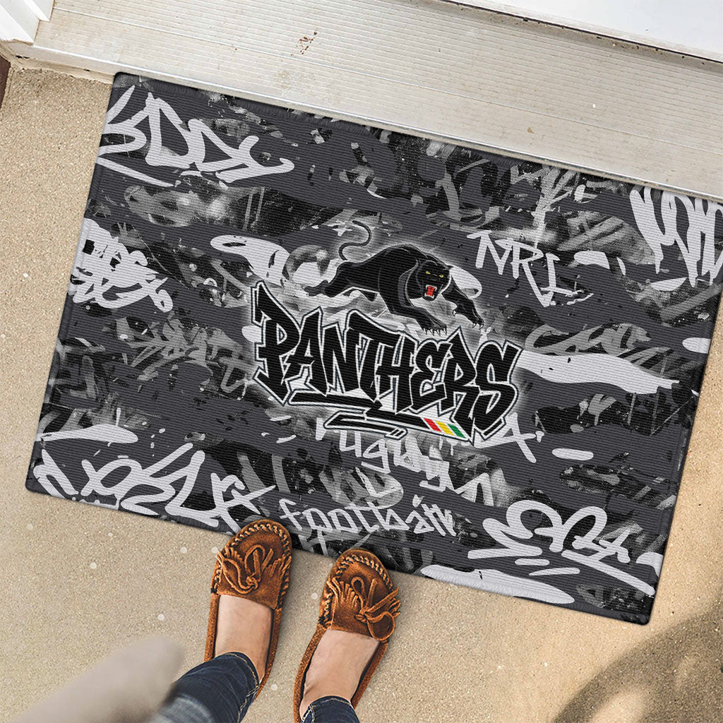 Penrith Panthers Rugby Rubber Doormat Graffiti Typography Urban Camo Abstract Street Style