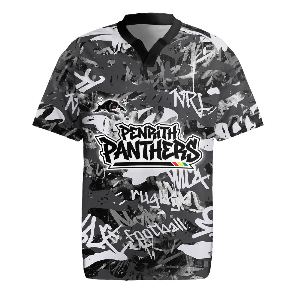Penrith Panthers Rugby Rugby Jersey Graffiti Typography Urban Camo Abstract Street Style