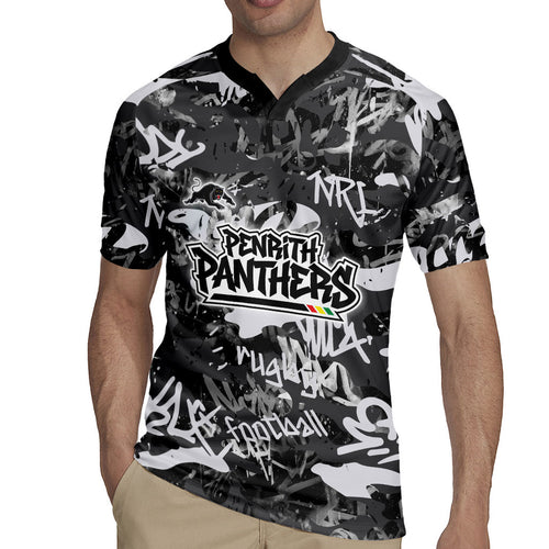 Penrith Panthers Rugby Rugby Jersey Graffiti Typography Urban Camo Abstract Street Style