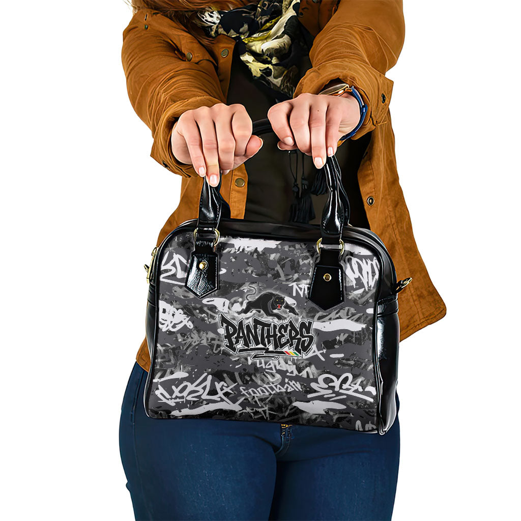 Penrith Panthers Rugby Shoulder Handbag Graffiti Typography Urban Camo Abstract Street Style