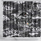 Penrith Panthers Rugby Shower Curtain Graffiti Typography Urban Camo Abstract Street Style