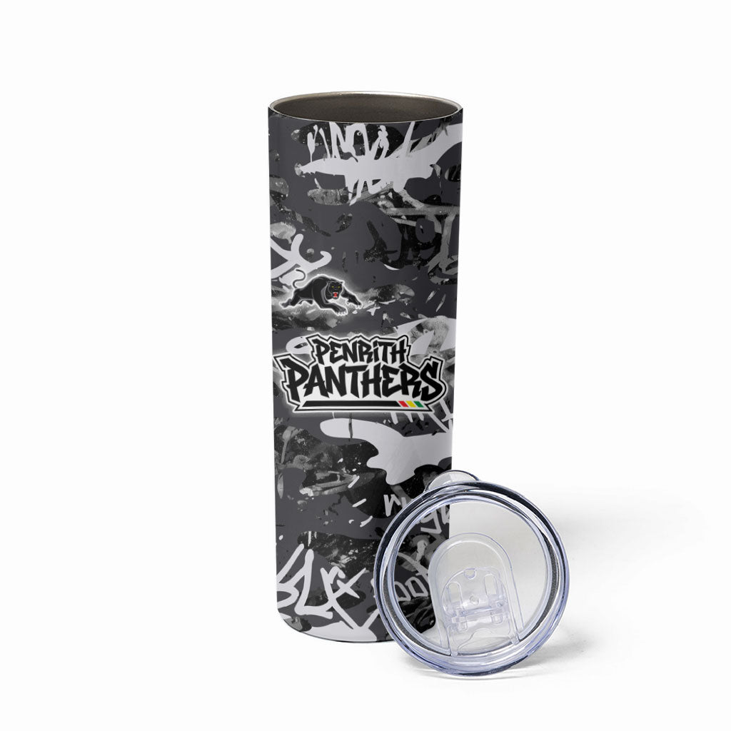Penrith Panthers Rugby Skinny Tumbler Graffiti Typography Urban Camo Abstract Street Style