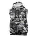 Penrith Panthers Rugby Sleeveless Hoodie Graffiti Typography Urban Camo Abstract Street Style