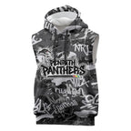 Penrith Panthers Rugby Sleeveless Hoodie Graffiti Typography Urban Camo Abstract Street Style