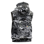 Penrith Panthers Rugby Sleeveless Hoodie Graffiti Typography Urban Camo Abstract Street Style