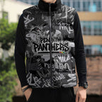 Penrith Panthers Rugby Sleeveless Puffer Jacket Graffiti Typography Urban Camo Abstract Street Style