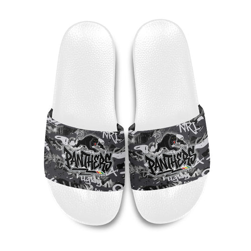 Penrith Panthers Rugby Slide Sandals Graffiti Typography Urban Camo Abstract Street Style