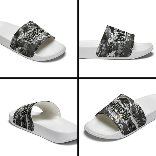 Penrith Panthers Rugby Slide Sandals Graffiti Typography Urban Camo Abstract Street Style