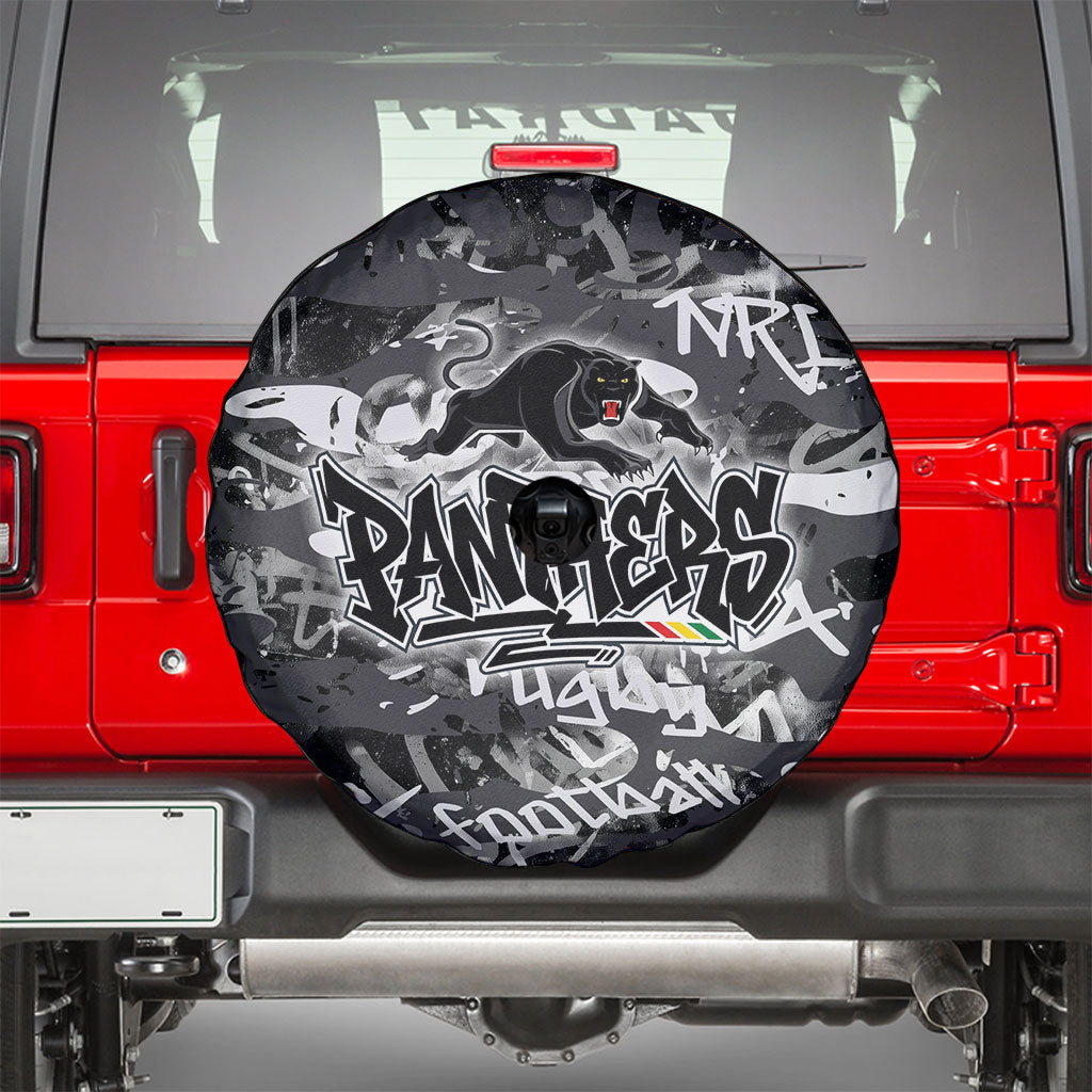 Penrith Panthers Rugby Spare Tire Cover Graffiti Typography Urban Camo Abstract Street Style