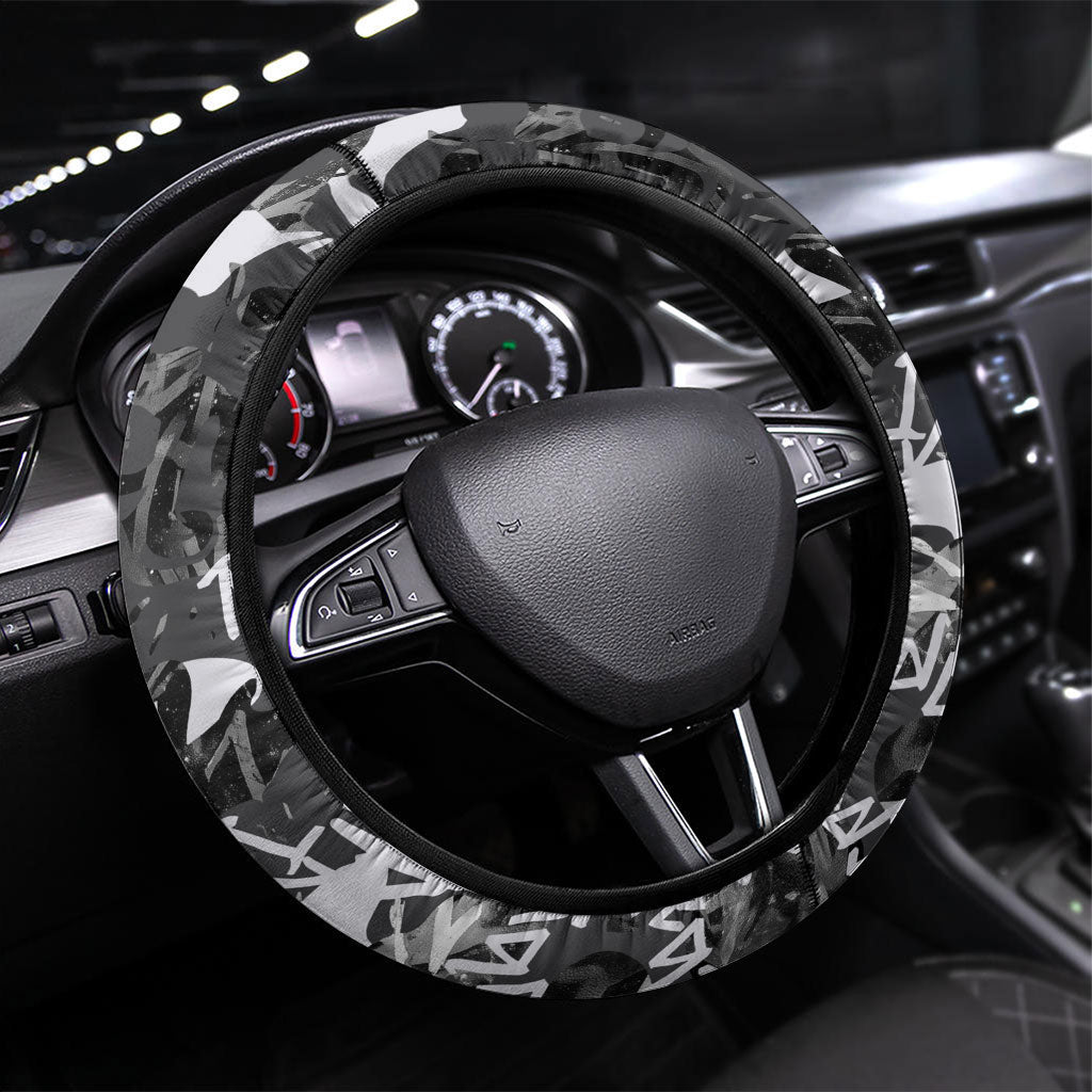 Penrith Panthers Rugby Steering Wheel Cover Graffiti Typography Urban Camo Abstract Street Style