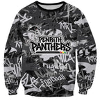 Penrith Panthers Rugby Sweatshirt Graffiti Typography Urban Camo Abstract Street Style