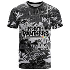 Penrith Panthers Rugby T Shirt Graffiti Typography Urban Camo Abstract Street Style