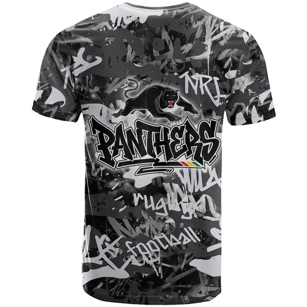 Penrith Panthers Rugby T Shirt Graffiti Typography Urban Camo Abstract Street Style