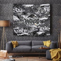 Penrith Panthers Rugby Tapestry Graffiti Typography Urban Camo Abstract Street Style