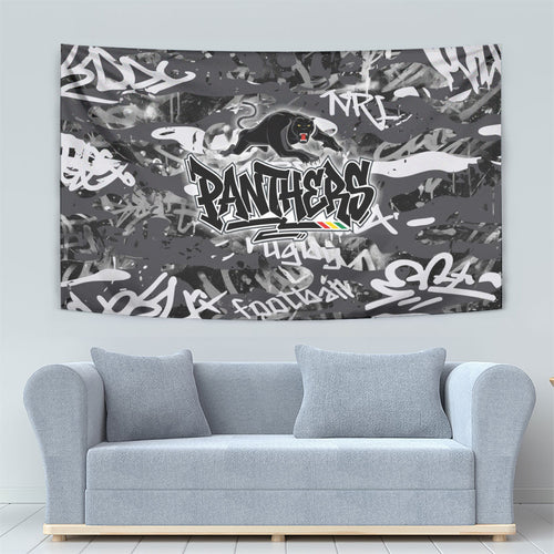 Penrith Panthers Rugby Tapestry Graffiti Typography Urban Camo Abstract Street Style