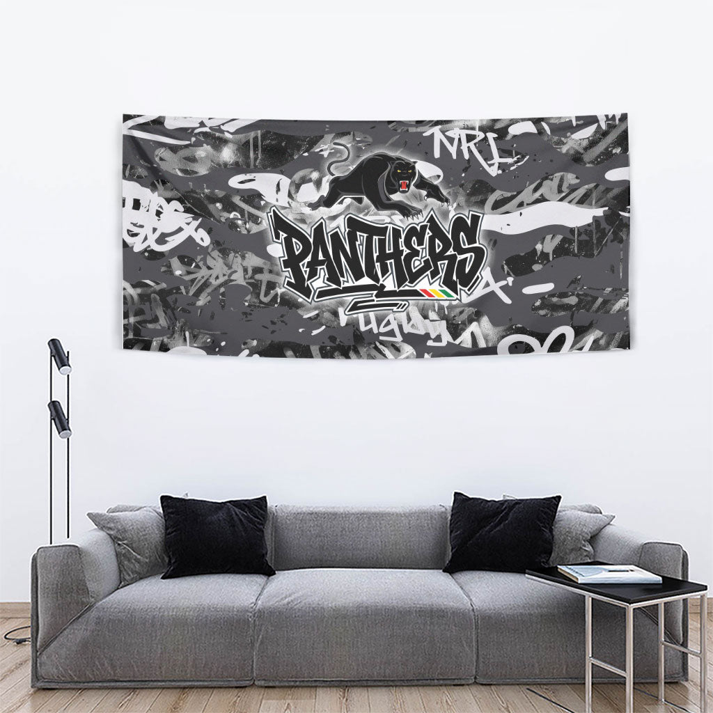 Penrith Panthers Rugby Tapestry Graffiti Typography Urban Camo Abstract Street Style