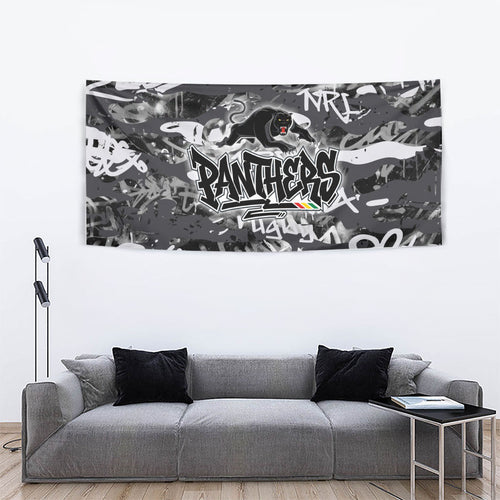 Penrith Panthers Rugby Tapestry Graffiti Typography Urban Camo Abstract Street Style