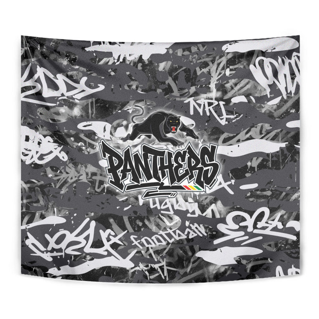 Penrith Panthers Rugby Tapestry Graffiti Typography Urban Camo Abstract Street Style