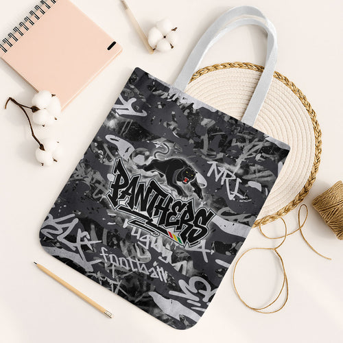 Penrith Panthers Rugby Tote Bag Graffiti Typography Urban Camo Abstract Street Style