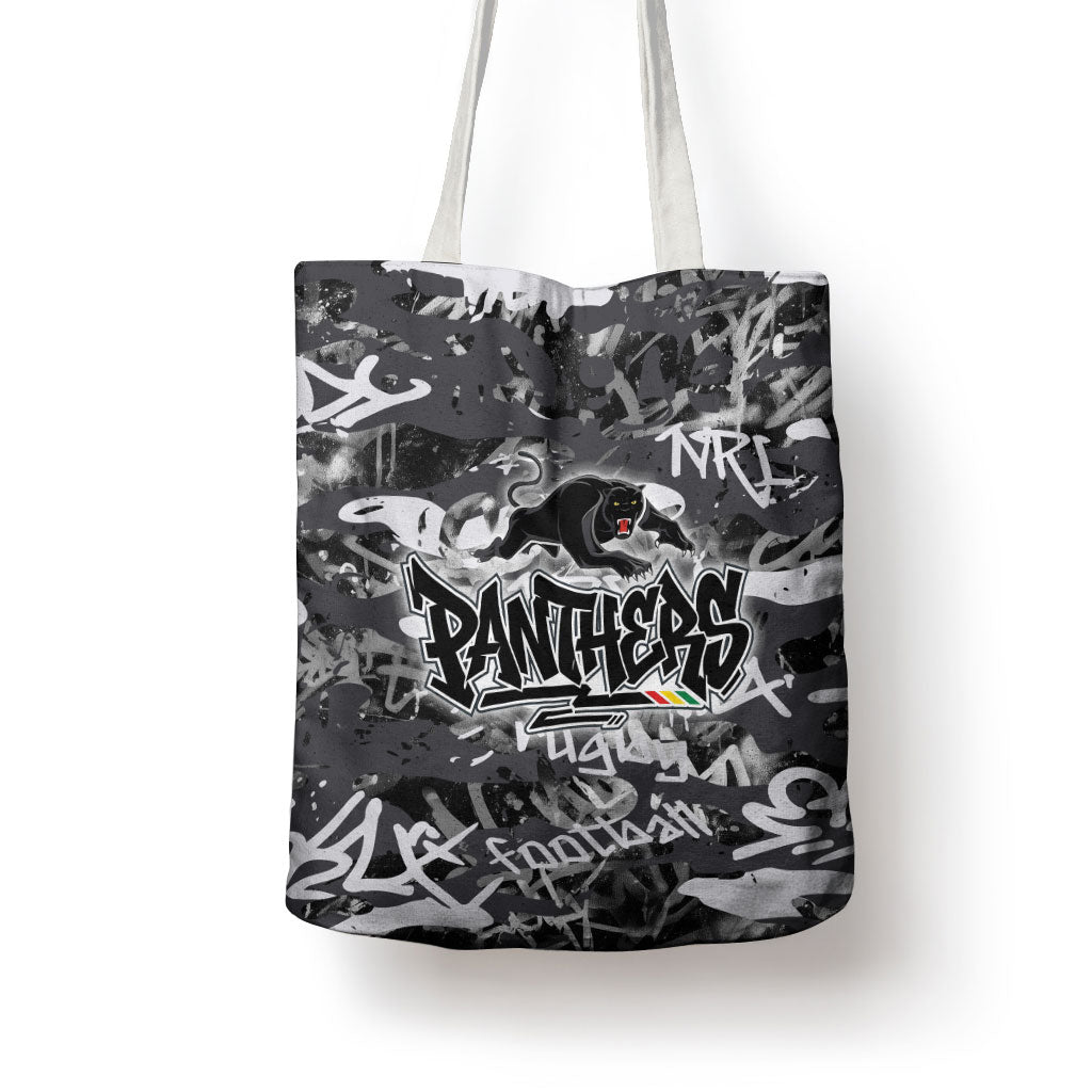 Penrith Panthers Rugby Tote Bag Graffiti Typography Urban Camo Abstract Street Style