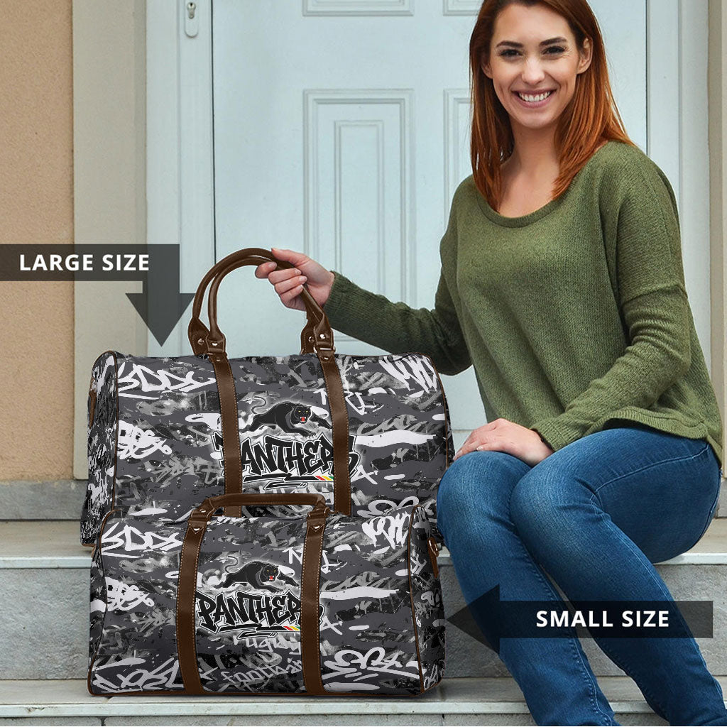 Penrith Panthers Rugby Travel Bag Graffiti Typography Urban Camo Abstract Street Style