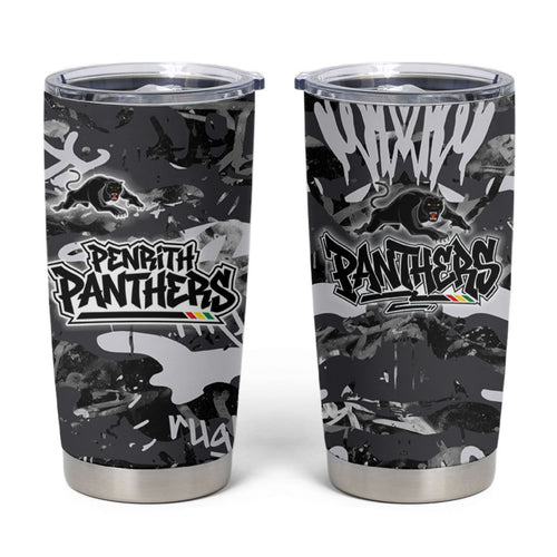Penrith Panthers Rugby Tumbler Cup Graffiti Typography Urban Camo Abstract Street Style