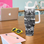 Penrith Panthers Rugby Tumbler With Handle Graffiti Typography Urban Camo Abstract Street Style