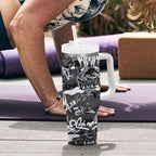 Penrith Panthers Rugby Tumbler With Handle Graffiti Typography Urban Camo Abstract Street Style