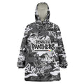 Penrith Panthers Rugby Wearable Blanket Hoodie Graffiti Typography Urban Camo Abstract Street Style