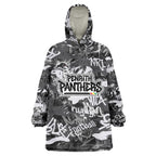 Penrith Panthers Rugby Wearable Blanket Hoodie Graffiti Typography Urban Camo Abstract Street Style