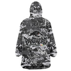 Penrith Panthers Rugby Wearable Blanket Hoodie Graffiti Typography Urban Camo Abstract Street Style