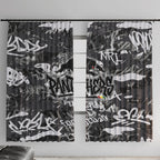 Penrith Panthers Rugby Window Curtain Graffiti Typography Urban Camo Abstract Street Style