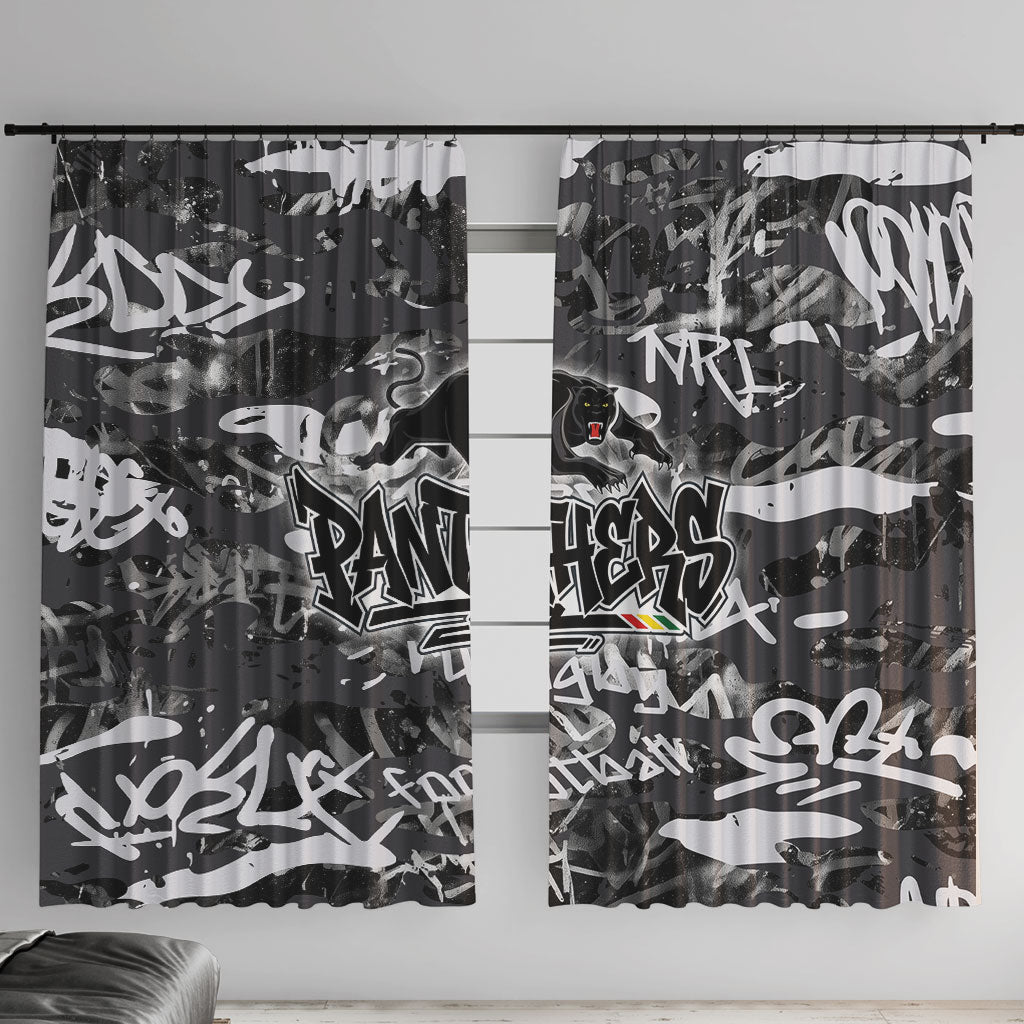 Penrith Panthers Rugby Window Curtain Graffiti Typography Urban Camo Abstract Street Style