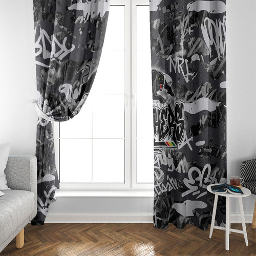 Penrith Panthers Rugby Window Curtain Graffiti Typography Urban Camo Abstract Street Style