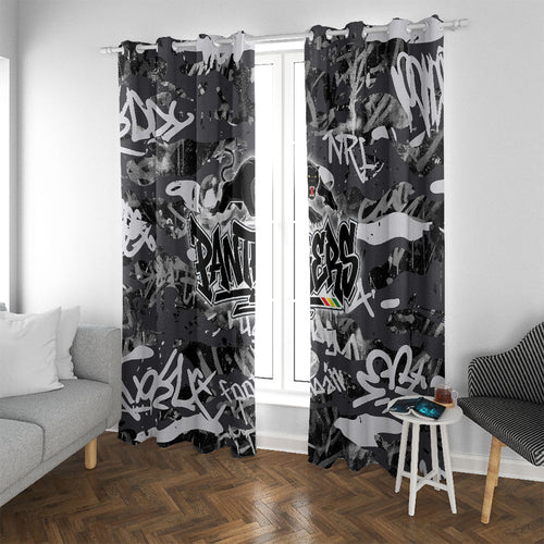 Penrith Panthers Rugby Window Curtain Graffiti Typography Urban Camo Abstract Street Style