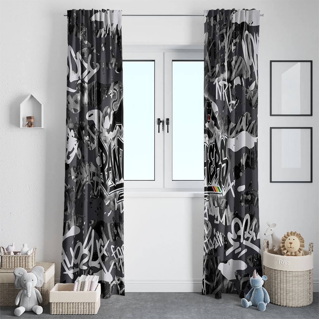Penrith Panthers Rugby Window Curtain Graffiti Typography Urban Camo Abstract Street Style