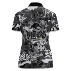 Penrith Panthers Rugby Women Polo Shirt Graffiti Typography Urban Camo Abstract Street Style