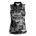 Penrith Panthers Rugby Women Sleeveless Polo Shirt Graffiti Typography Urban Camo Abstract Street Style