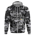 Penrith Panthers Rugby Zip Hoodie Graffiti Typography Urban Camo Abstract Street Style