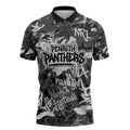Penrith Panthers Rugby Zipper Polo Shirt Graffiti Typography Urban Camo Abstract Street Style