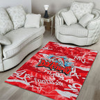 Dolphins Rugby Area Rug Graffiti Typography Urban Camo Abstract Street Style