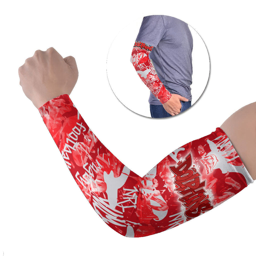 Dolphins Rugby Arm Sleeves Graffiti Typography Urban Camo Abstract Street Style